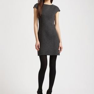 Theory Fesia gray felt wool sheath dress SZ 6 NWT